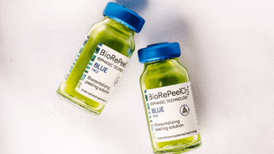 Photo of Biorepeel bottles.