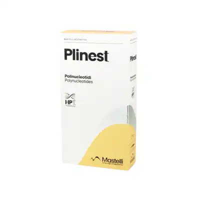 PLINEST® box with a yellow and white design, featuring the words "Polinucleotidi," "Polynucleotides," and "HPT Technology," along with the "Mastelli" logo at the bottom.