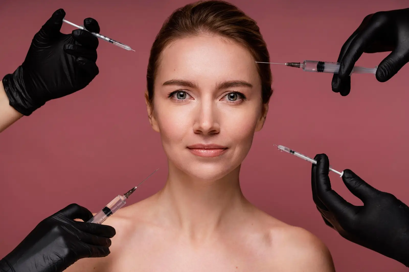Person getting injections.