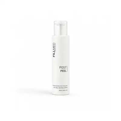 A 100 ml white bottle of FILLMED® POST PEEL Neutralizer with a pump dispenser, standing upright against a plain white background.