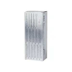 A rectangular box, primarily grey and white, with multiple lines of text in several languages printed on the back side. There is a barcode and a small rectangular sticker with some printed information on the upper right side of the FILLMED® ART FILLER UNIVERSAL with Lidocaine box.