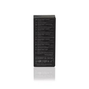 A black REVANESSE® SHAPE+™ with Lidocaine packaging box with various instructions and details written in multiple languages including English, German, French, Spanish, Italian, Polish, and Russian. The bottom part has small icons and certification marks.