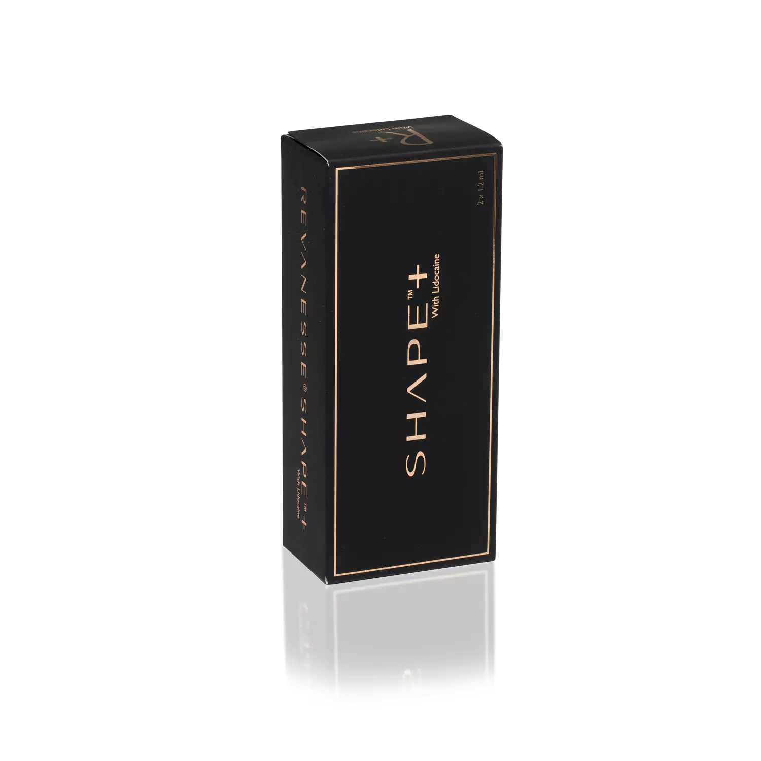 A sleek, black rectangular box standing upright against a white background. The box features