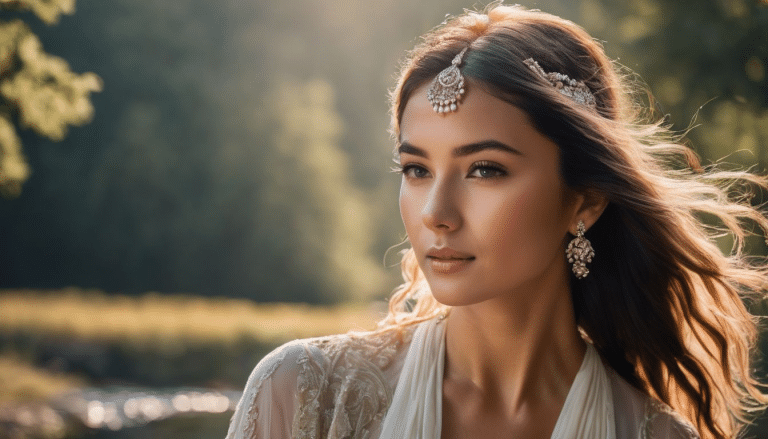 An elegant woman evoking an image of grace and beauty often associated with the effects of Juvederm treatments.