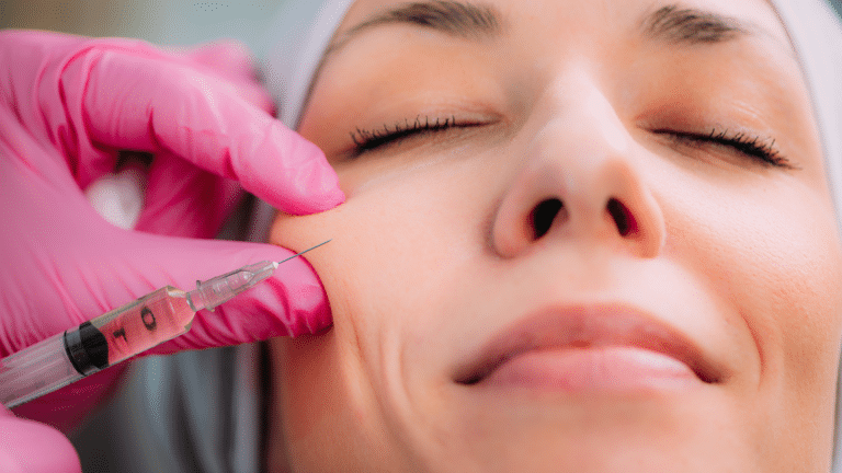 injecting the cheek