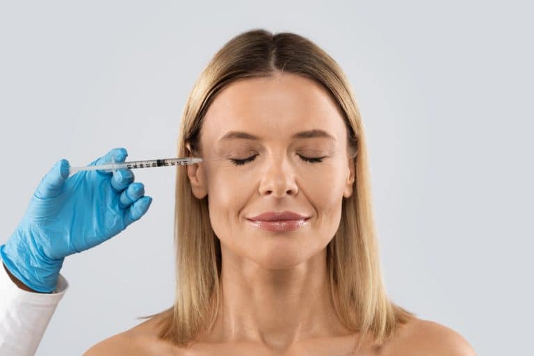 closed eyes when injected