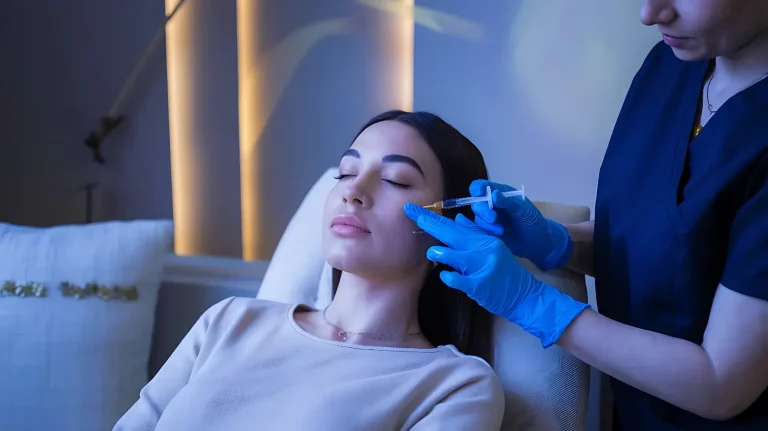 Woman getting a treatment.