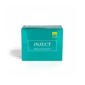 A teal box labeled "BIOMEDICO 30G - 4mm" with a small yellow label in the top right corner on a white background.