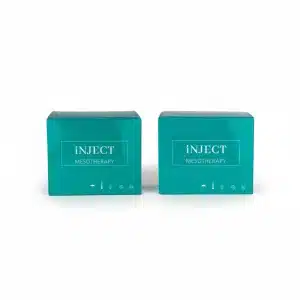 Two teal boxes labeled “BIOMEDICO 30G - 12mm” sit side by side on a white background, each featuring small icons underneath the text to indicate usage or instructions.