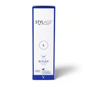 STYLAGE Bi-FLEX L dermal filler box, 2x1ml, made in France.